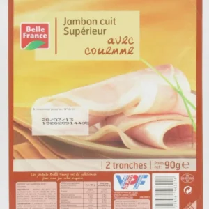 Belle France - Jambon Supérieur Avec Couenne - 90gr