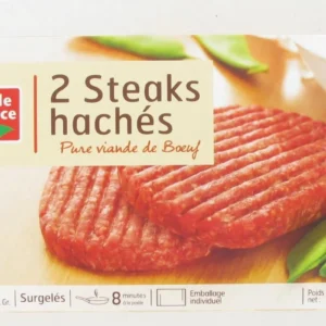Belle France - Deux Steaks Hachée 15%de Mg - 200 gr
