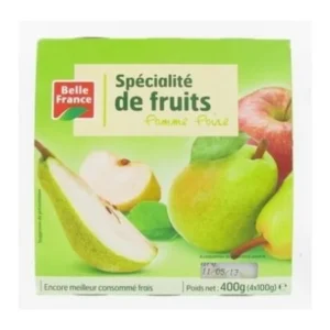 Belle France - Dessert Fruit Pomme Poires - 4x100g